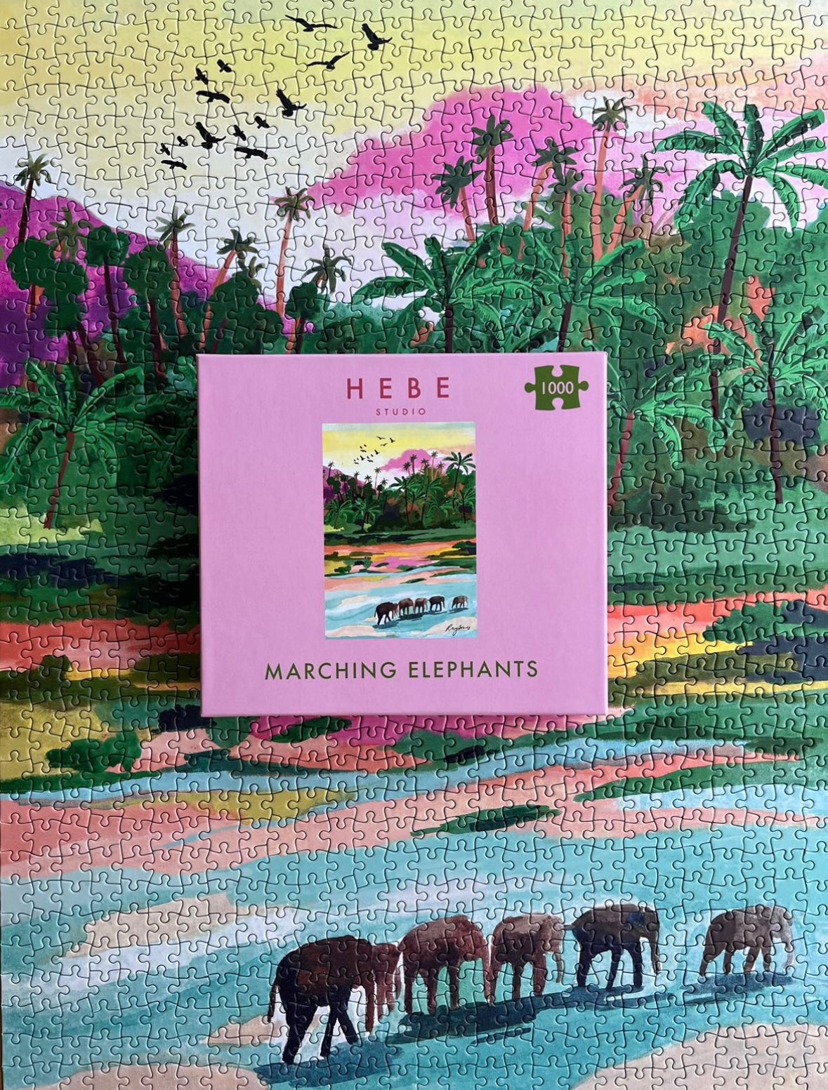 Marching Elephants Jigsaw Puzzle 1000 pc