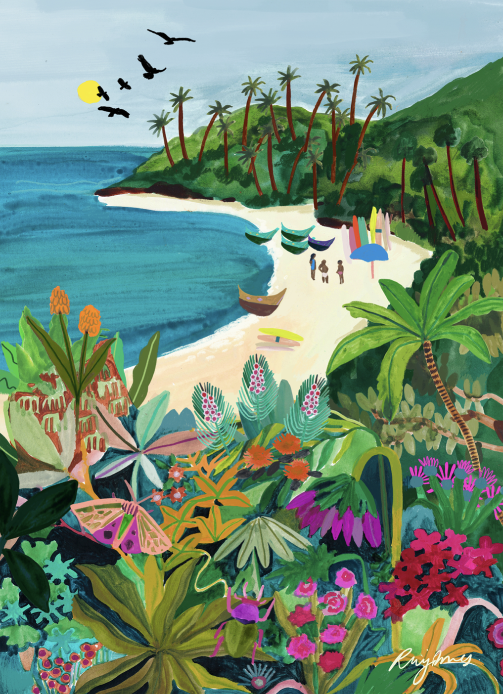Paint By Numbers kit - Beach Butterfly