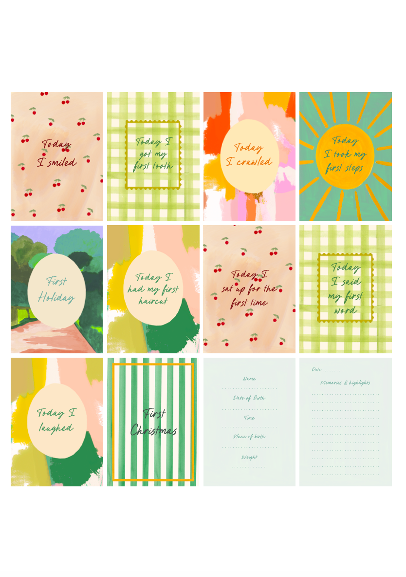 Baby Milestone Cards - Colour Burst