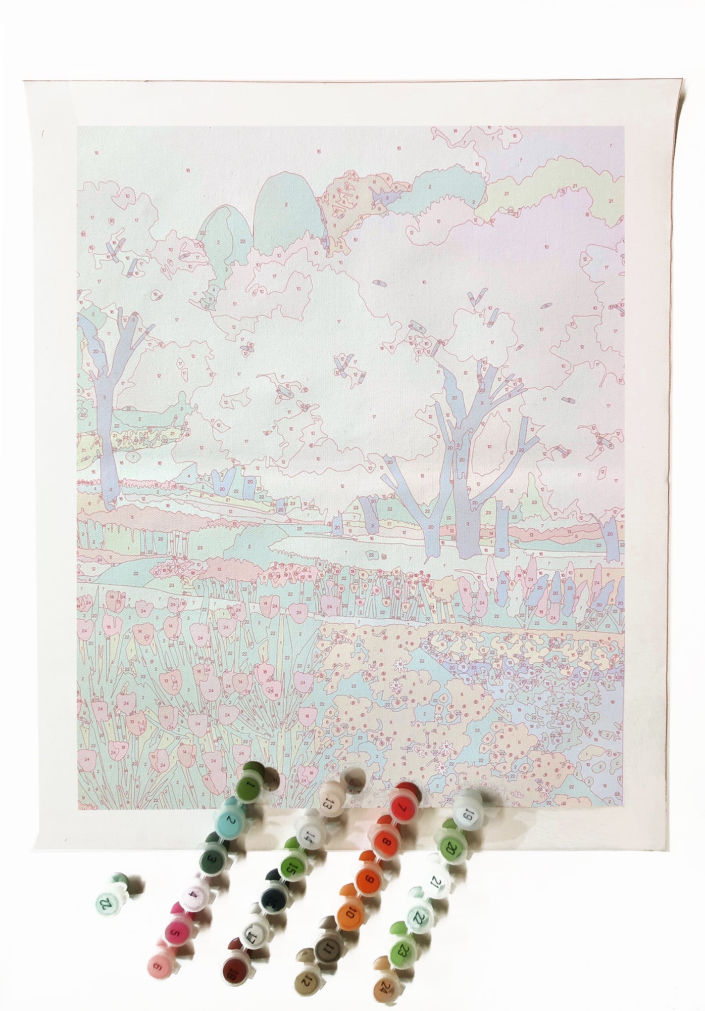 Paint By Numbers kit - Sakura Trees *ships in 2-4 weeks*