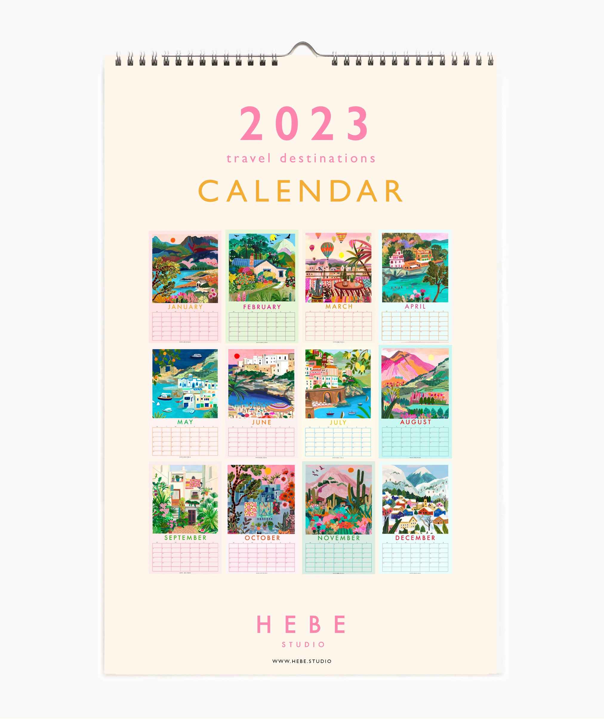 2023 Travel Destinations Calendar