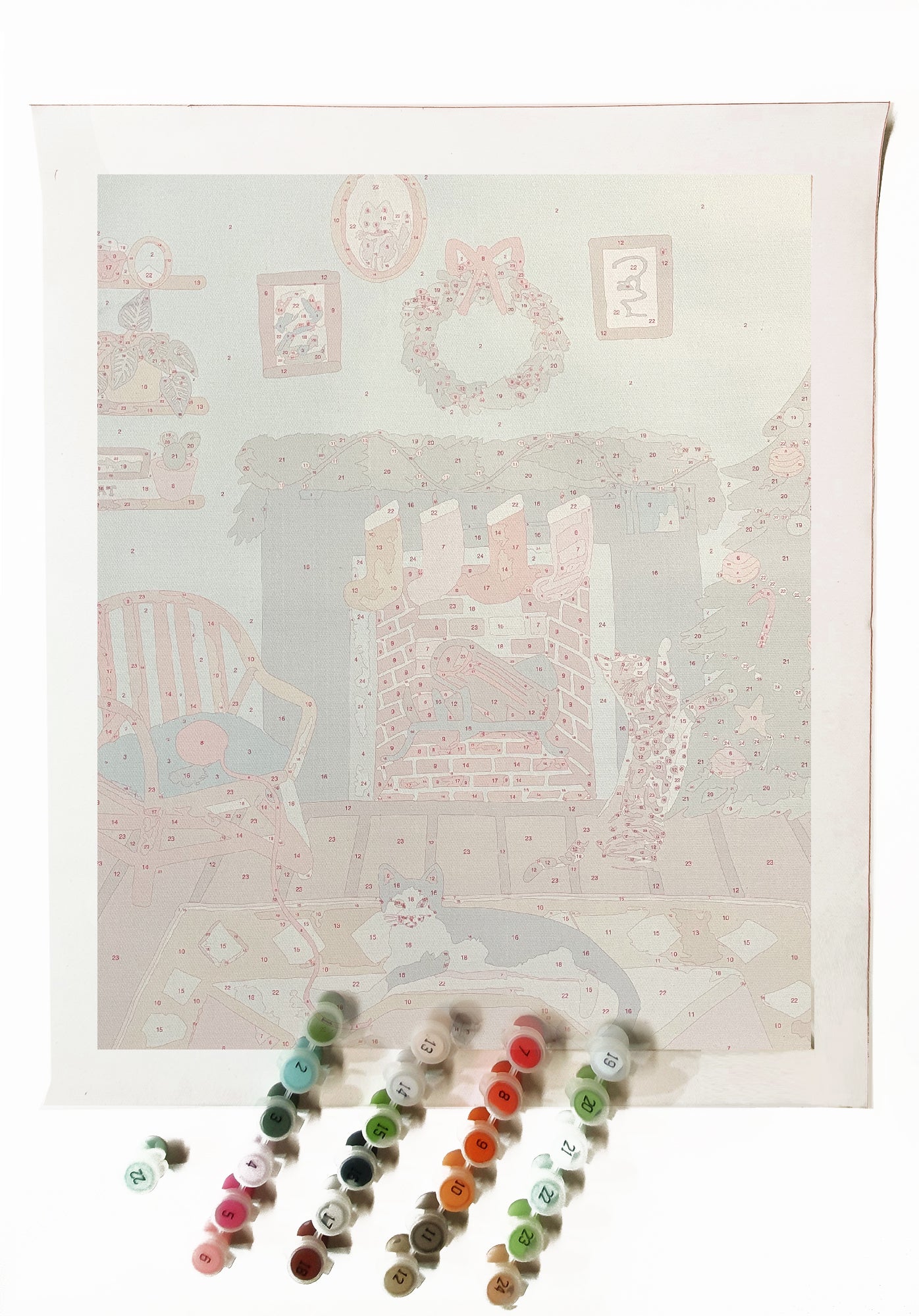 2025 SECONDS SALE - Paint By Numbers kit - SPLIT PAINT - Christmas Cats