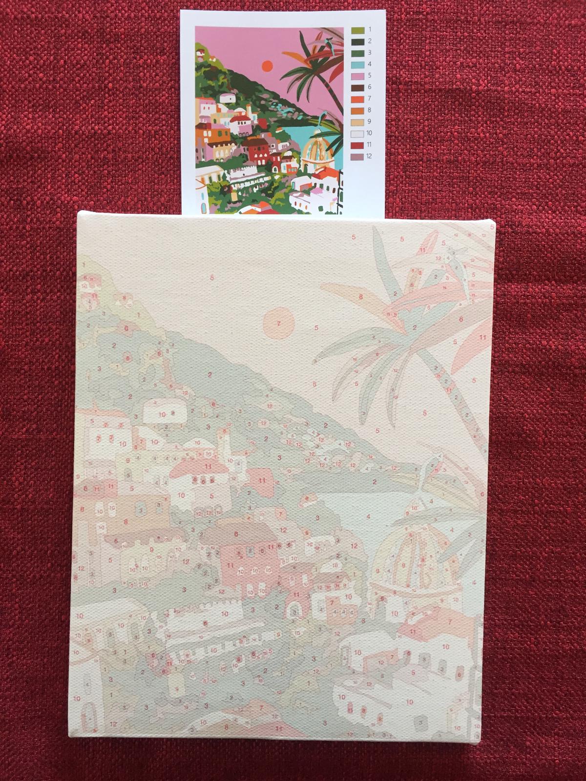 Canvas Framed Paint By Numbers Kit (mini) - Amalfi