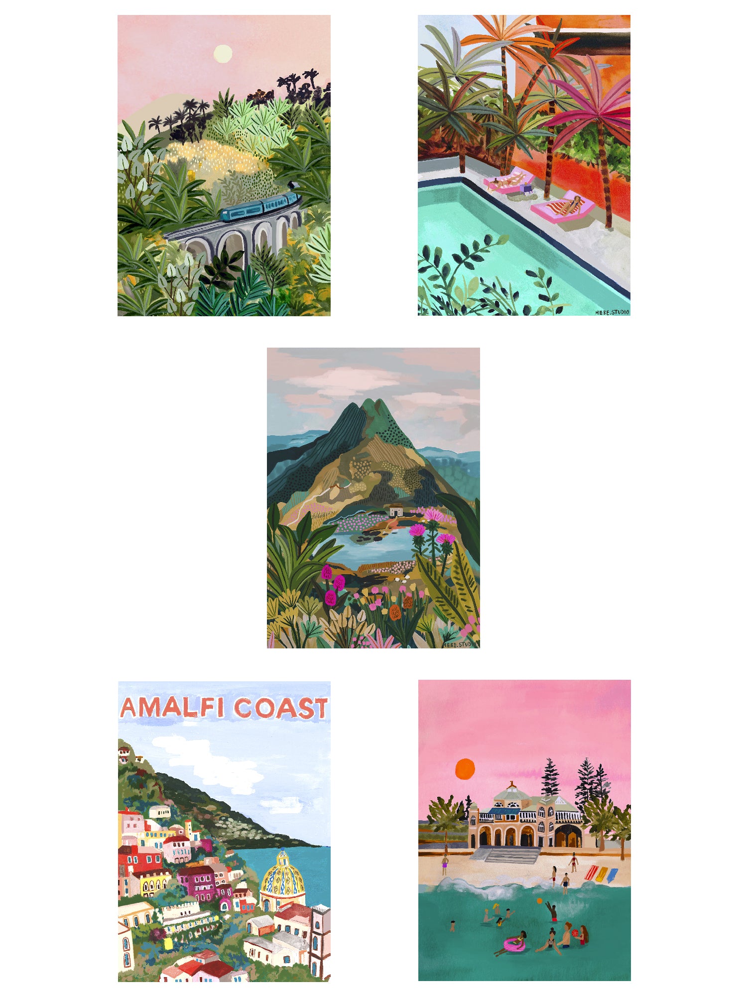 The Exotic Travels Postcard set