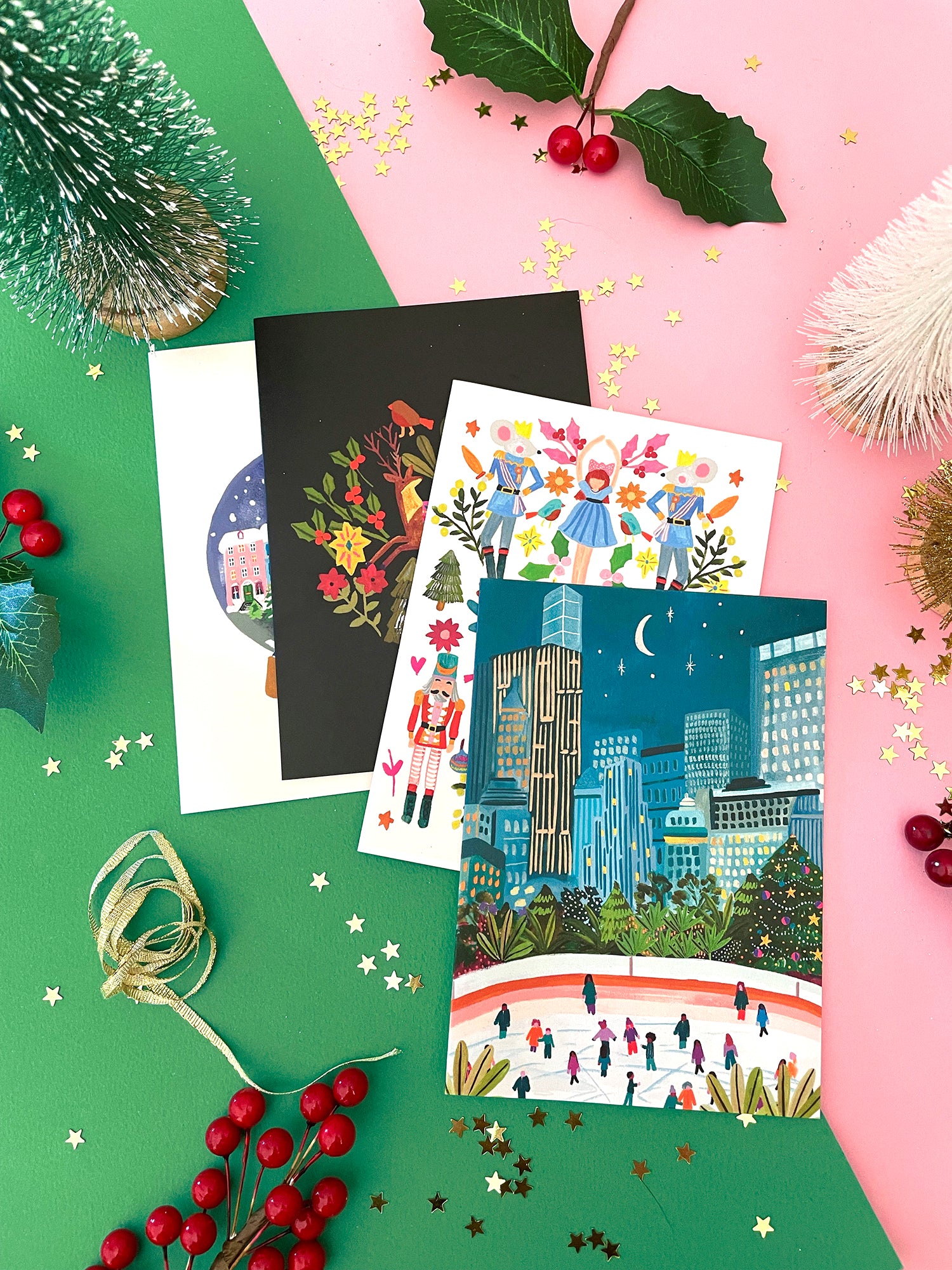 The Novelty Set - Christmas Cards x 4