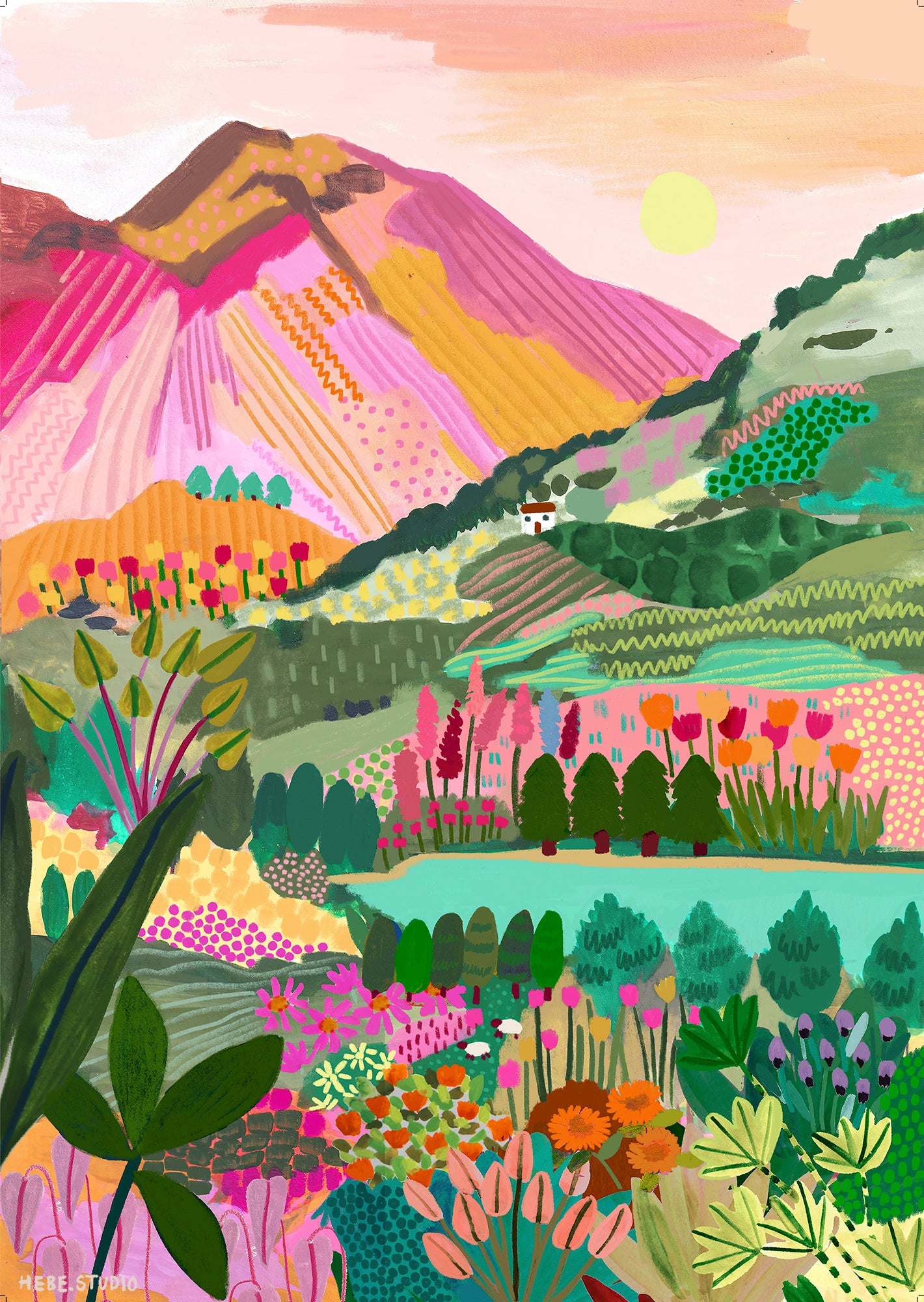 Paint By Numbers kit - Rainbow Mountai