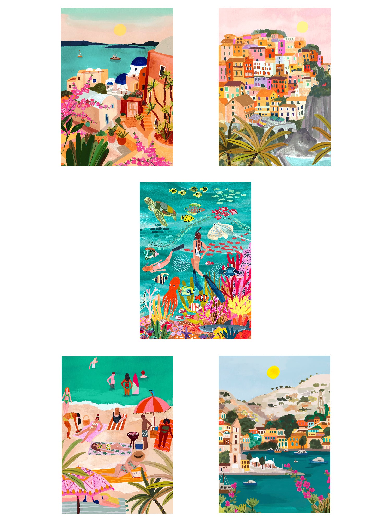 The Summer Sun Postcard set